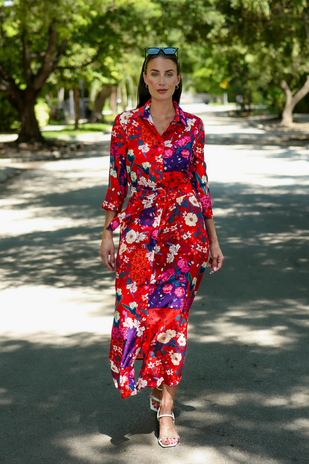 Marrakech Dress Cherry Flowers