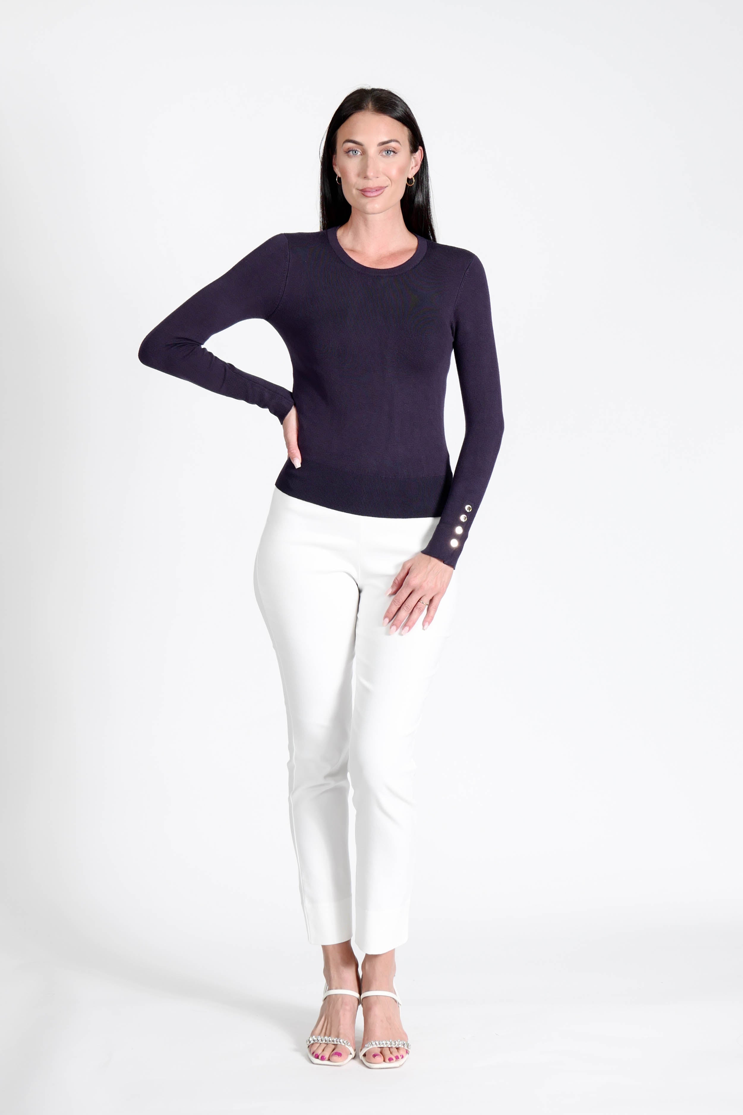 Z Button Sweater Navy