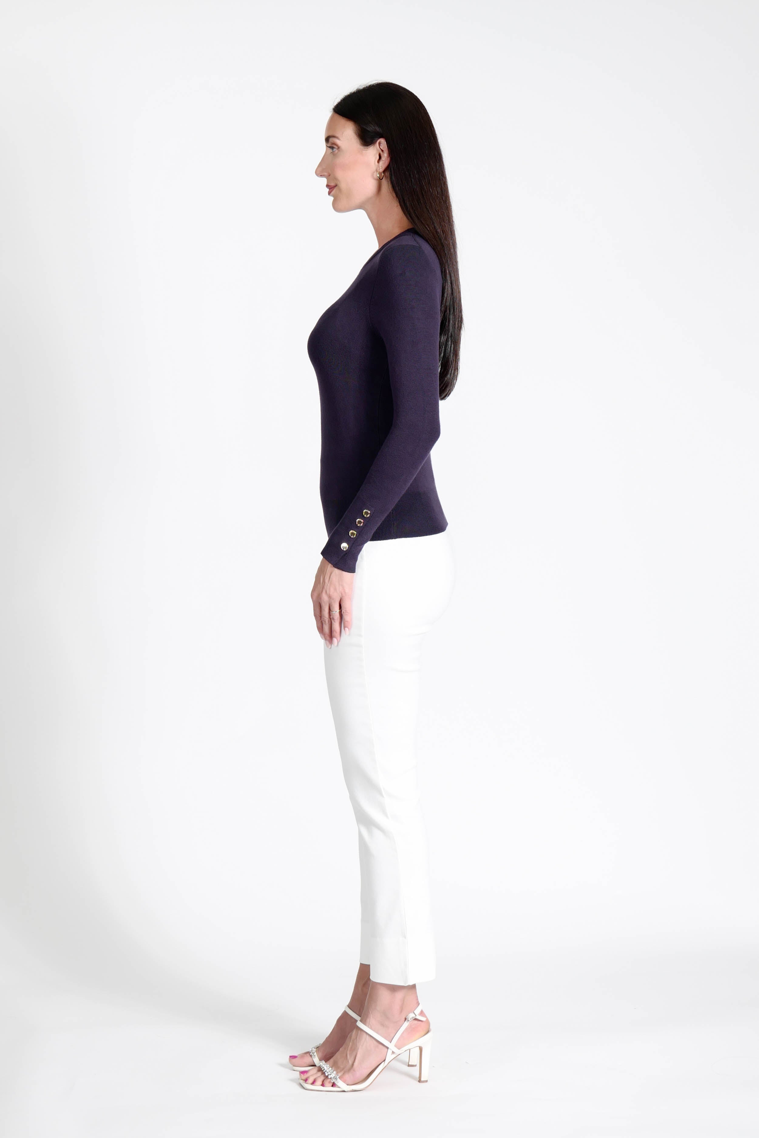Z Button Sweater Navy
