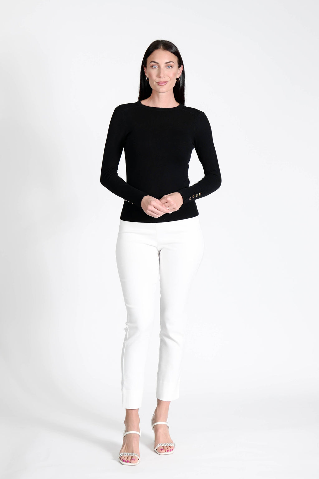 Z Button Sweater Black