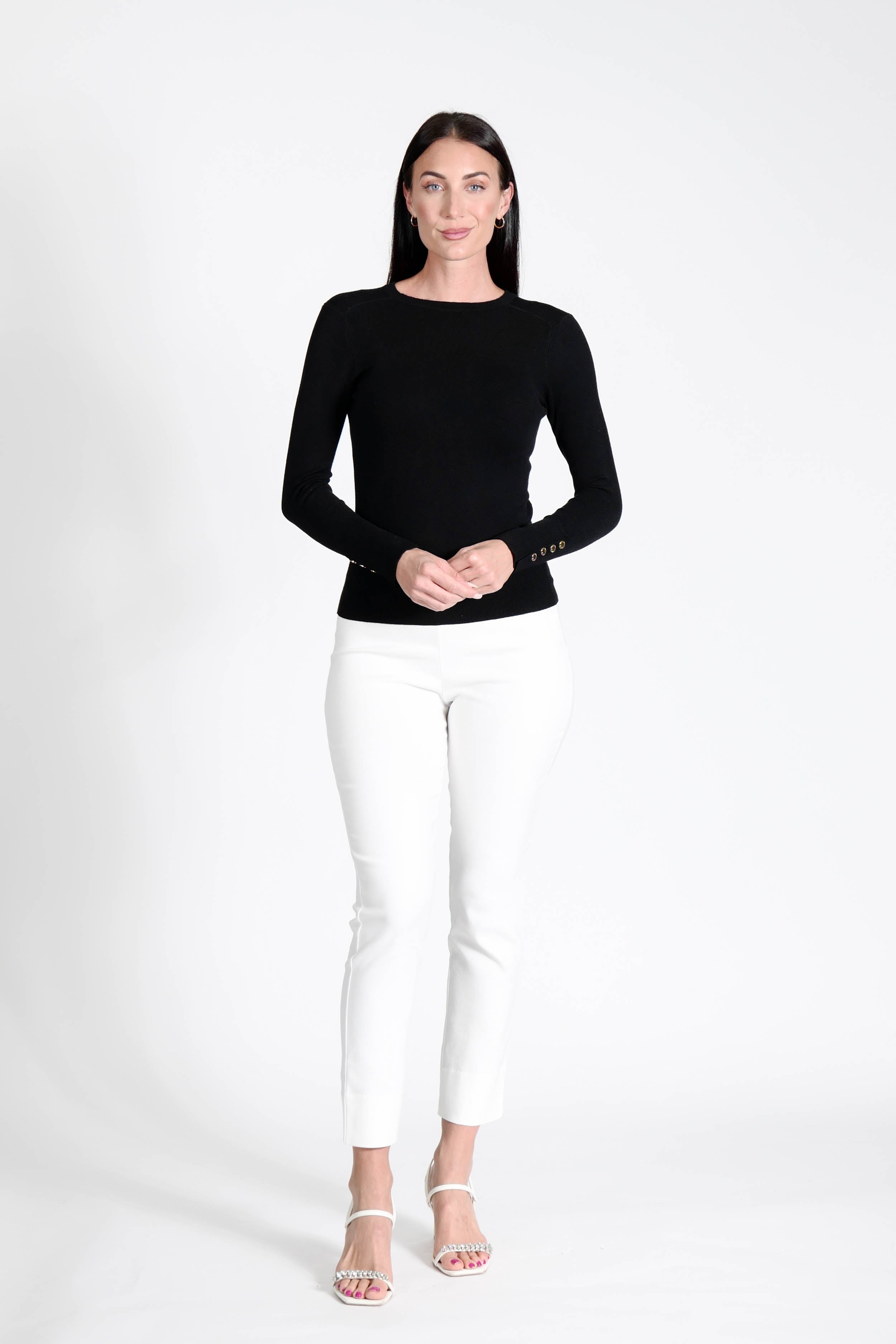 Z Button Sweater Black