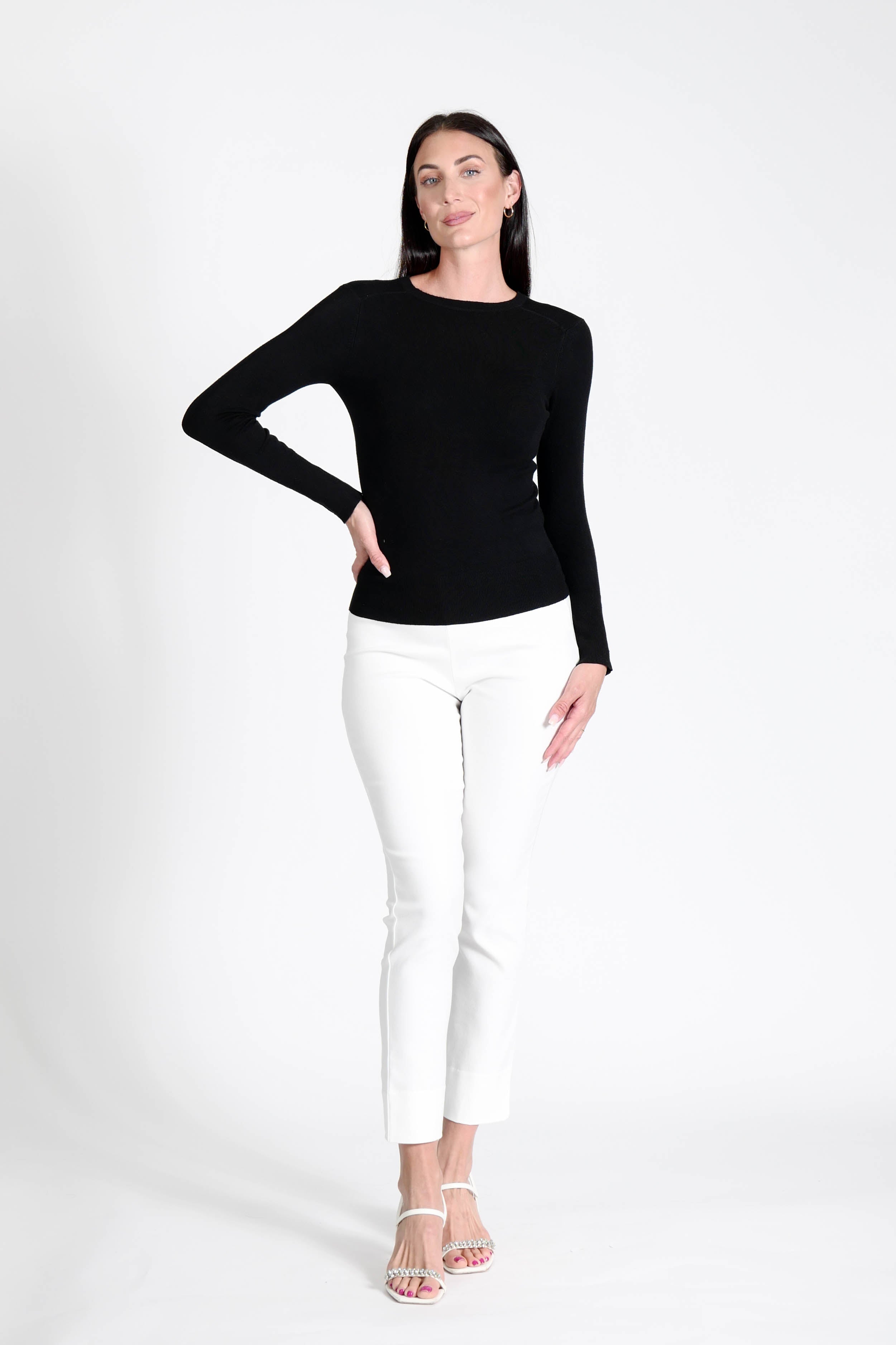 Z Button Sweater Black