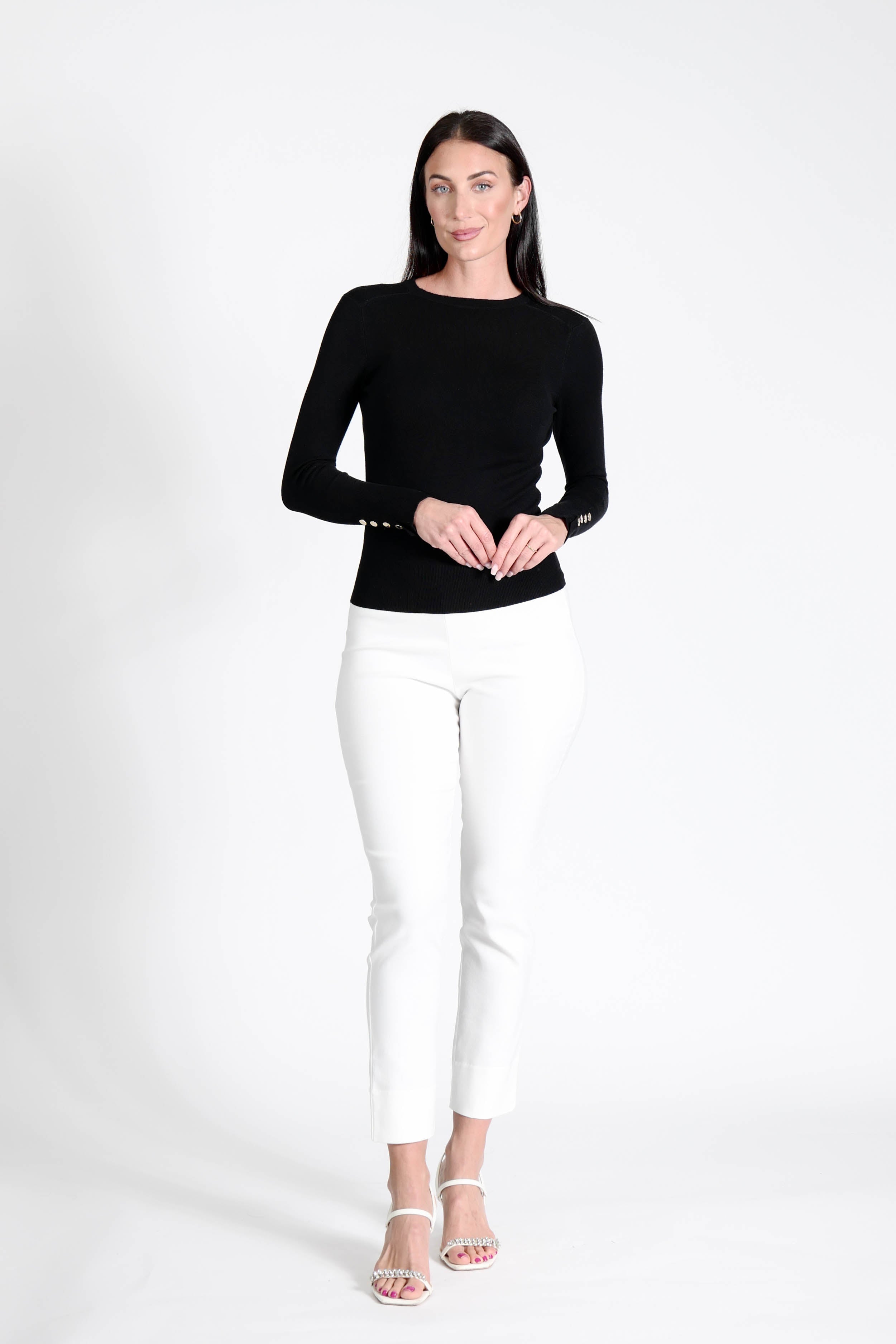 Z Button Sweater Black