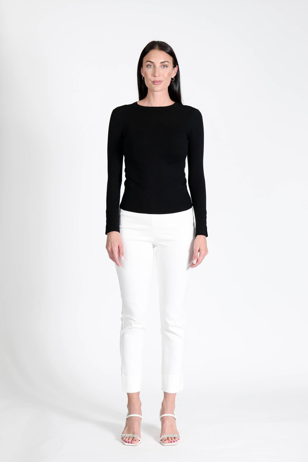 Z Button Sweater Black