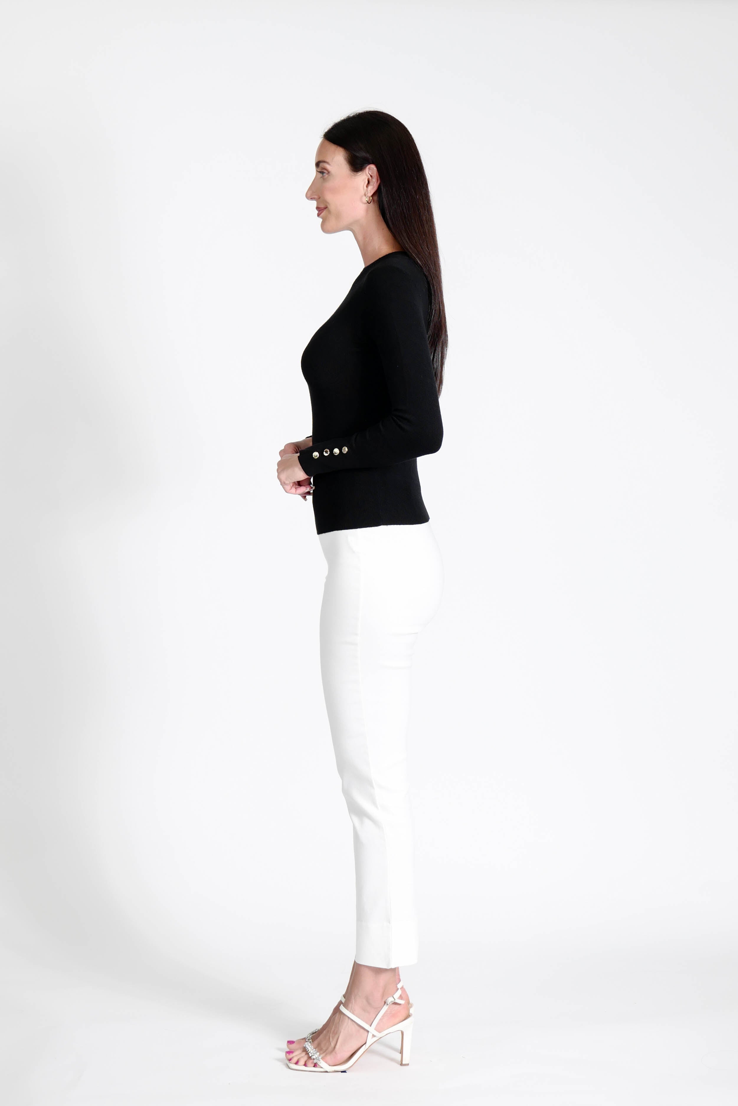 Z Button Sweater Black