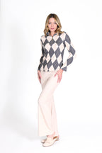 Golf Top Argyle Black/Camel