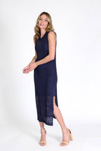 Rowan Crochet Dress Navy