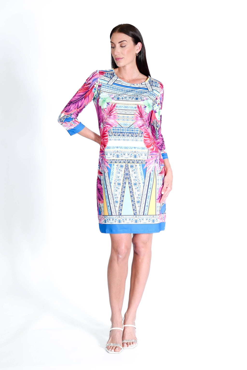 Daphne Dress Aztec Fuchsia