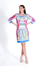 Daphne Dress Aztec Fuchsia