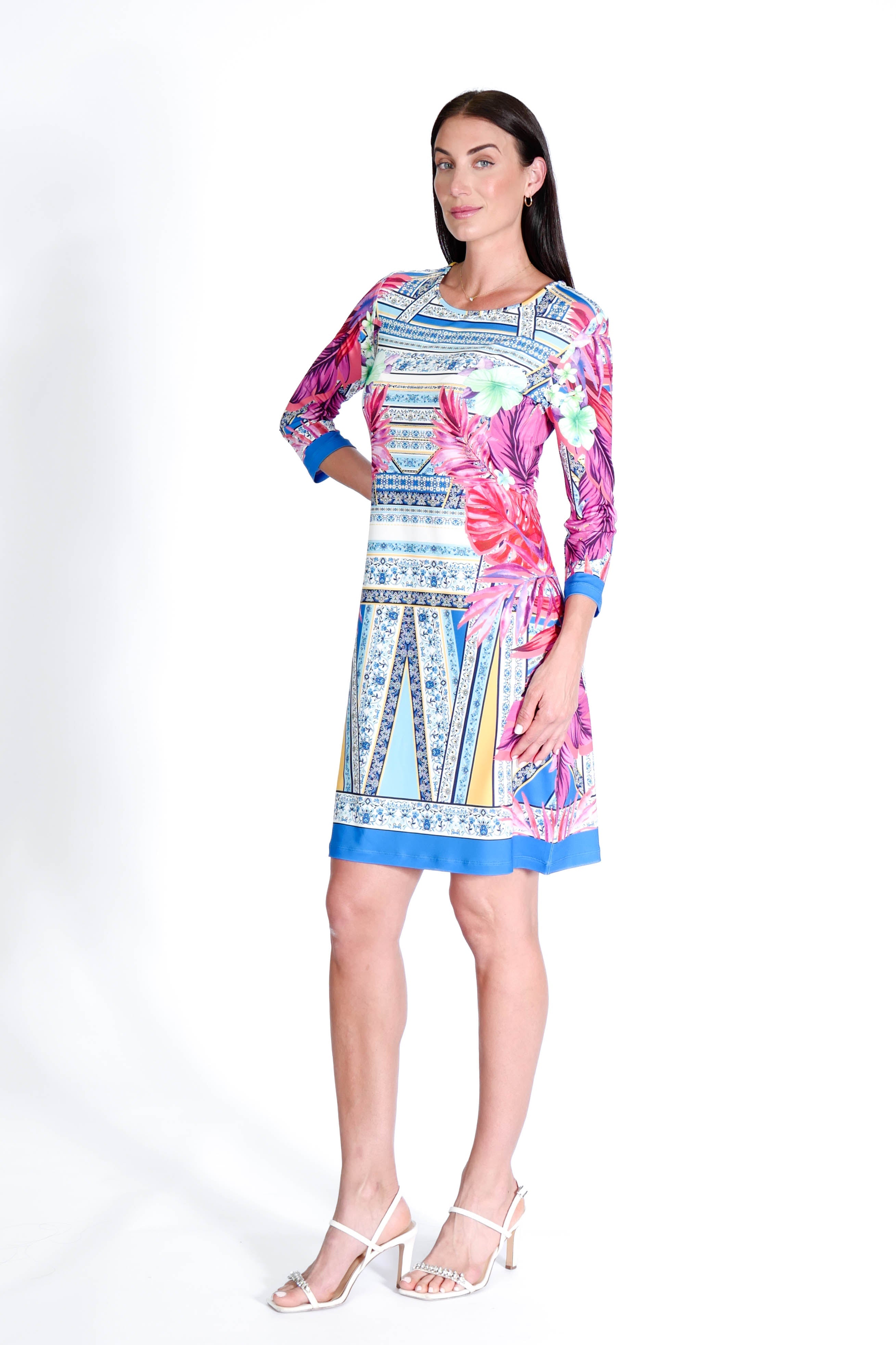 Daphne Dress Aztec Fuchsia