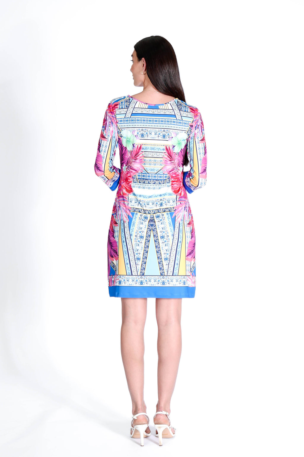 Daphne Dress Aztec Fuchsia